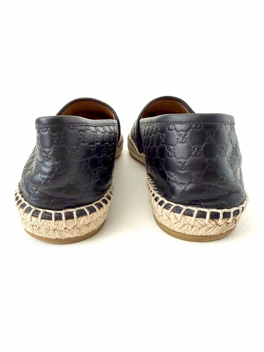 GUCCI | Micro GG Guccissima Monogram Leather Espadrille Flats Black‎ EU 40 - Picture 11 of 12